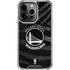 NBA Golden State Warriors Black Animal Print iPhone 15 Pro Clear Case